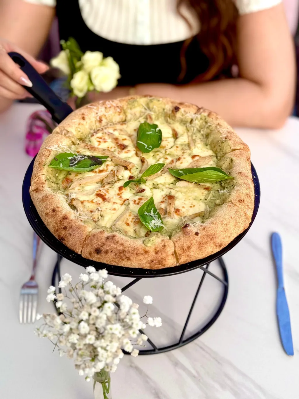 بيتزا بيستو دجاج